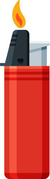 红色塑料打火机，易燃图片下载