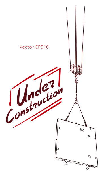 施工起重机吊钩手绘草图图片下载