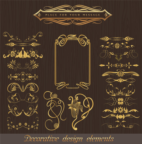 最佳复古设计eps cliparts collection v8图片下载