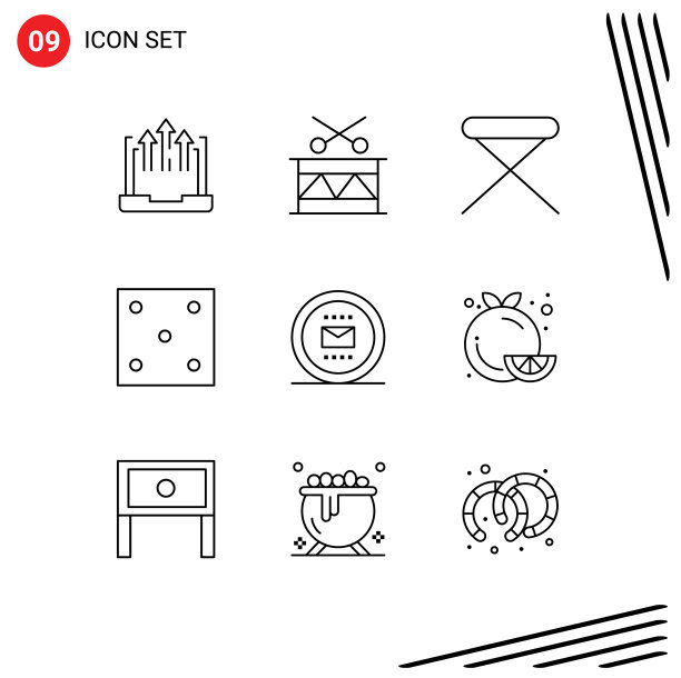 第九组勾勒运动标志和符号图片下载