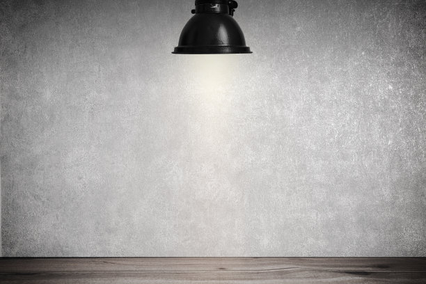 白色混凝土墙聚光灯背景图形材料图片下载