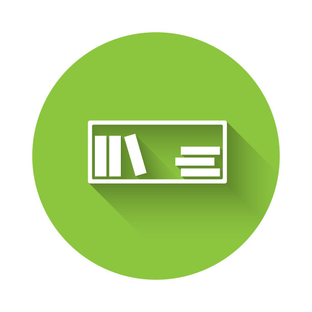 白色书架与书的图标隔离与长图片下载