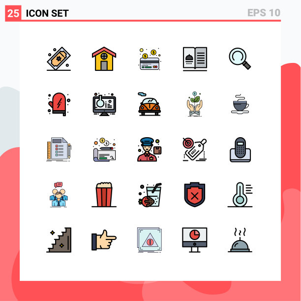 可编辑线包25简单填充线平图片下载