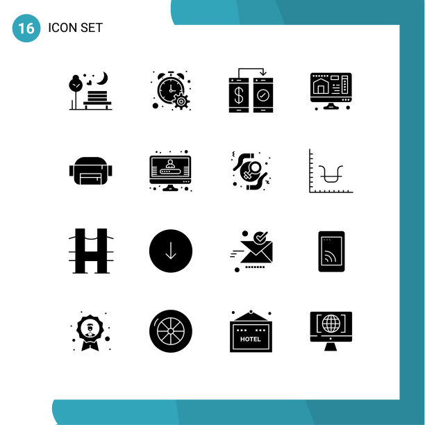 包装16个创意固体雕刻袋印刷图片下载