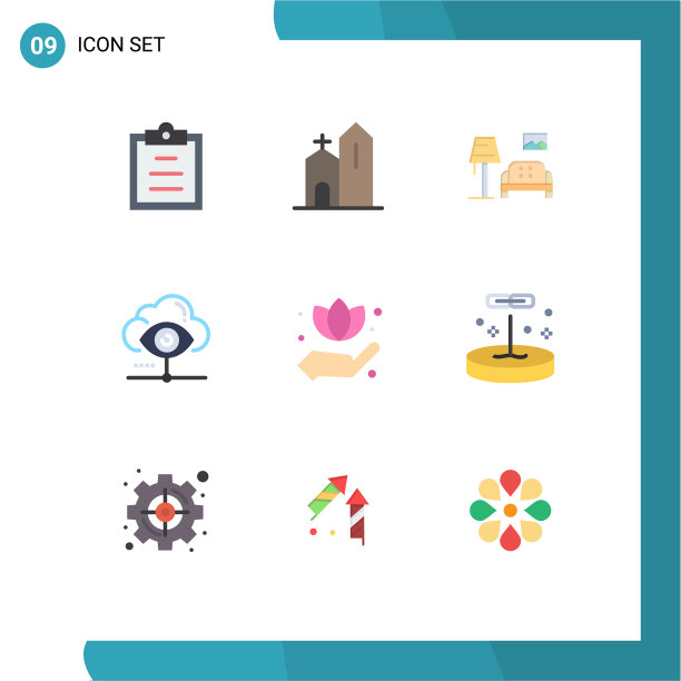 9 .主题平色和可编辑的符号图片下载