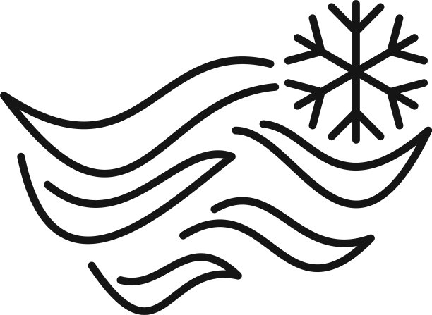 自然暴雪图标轮廓风格图片下载