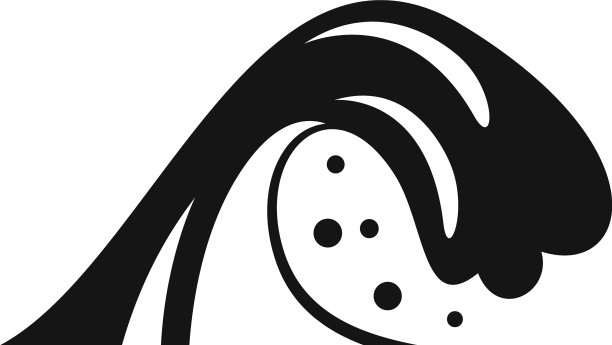 海啸灾难图标简约风格图片下载