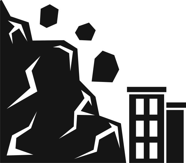 滑坡图标简单样式图片下载