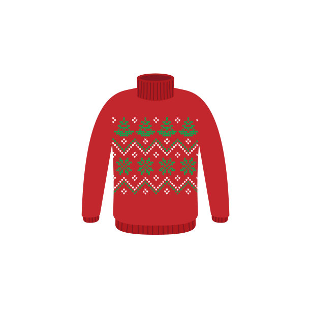矢量丑陋的毛衣圣诞派对。有冬季图案的针织套衫图片下载