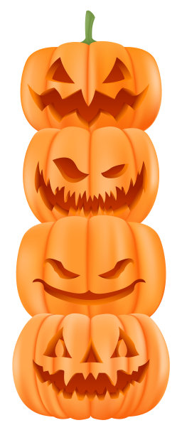 万圣节鞋连排。南瓜矢量插图。图片下载