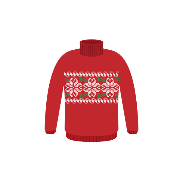 矢量丑陋的毛衣圣诞派对。有冬季图案的针织套衫图片下载