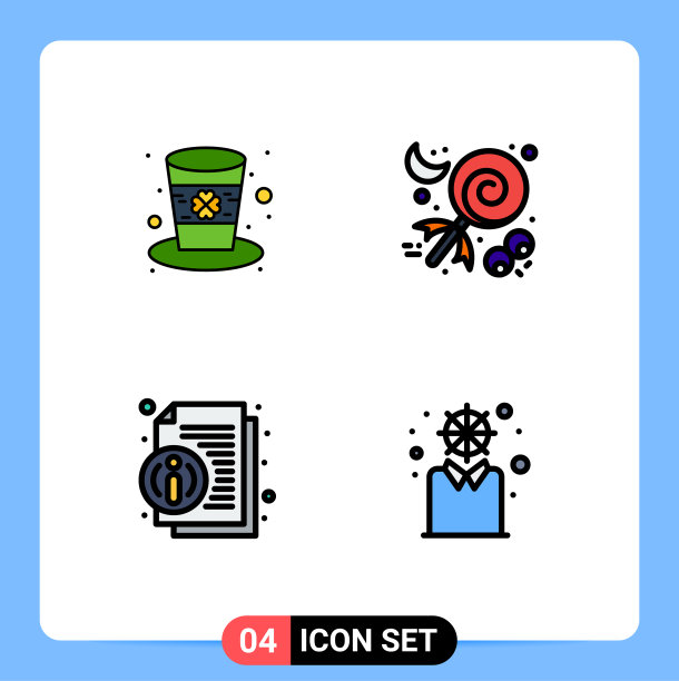 股票图标包4线标志和符号图片下载