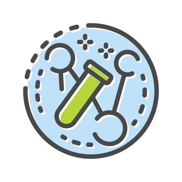 化学式和试管细线图标图片下载