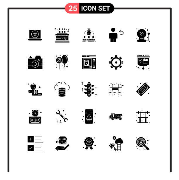 25个创意图标的现代符号和符号图片下载