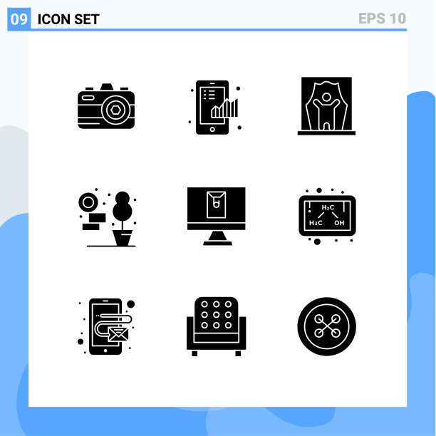 现代集9个立体象形文字之图片下载