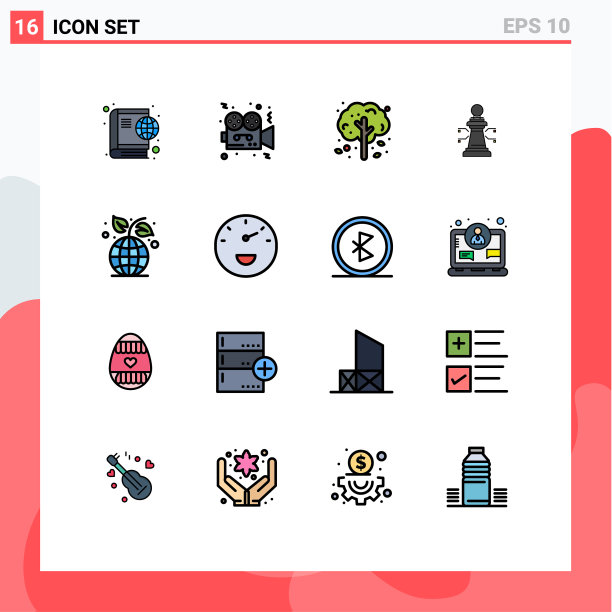 16个创意图标的现代标志和符号图片下载