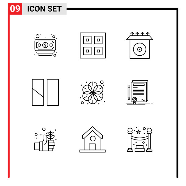 移动界面大纲集9个象形图图片下载