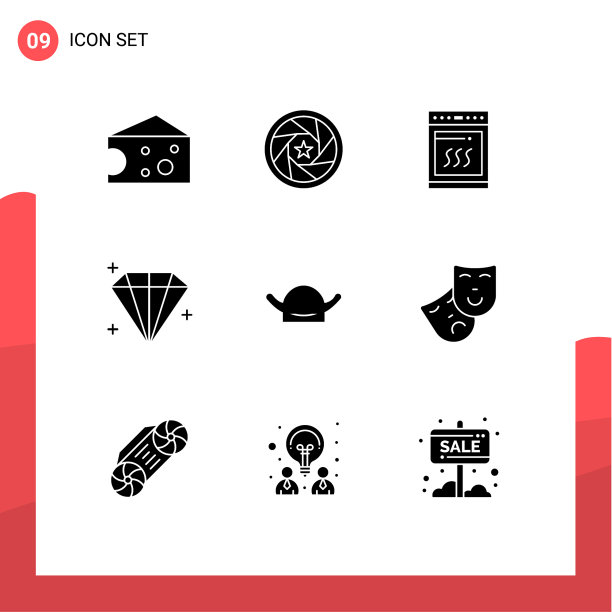 9个适用于网络和移动的通用实体符号图片下载