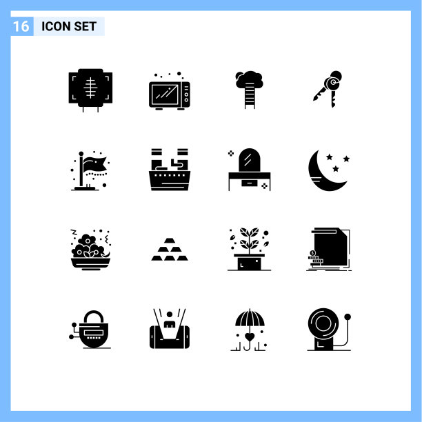 移动界面立体字形设置16个象形文字图片下载