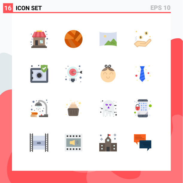 现代集16平色象形文字为一体图片下载