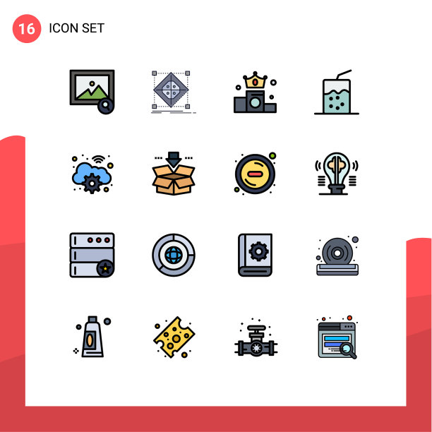 股票图标包16行符号和符号图片下载