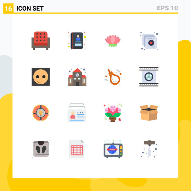 16种适用于网络和移动的通用平面颜色图片下载