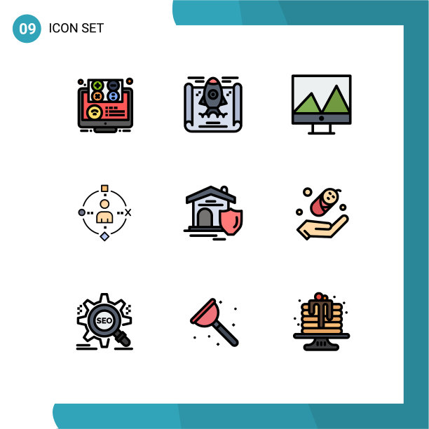 包9的创意填充线平色图片下载