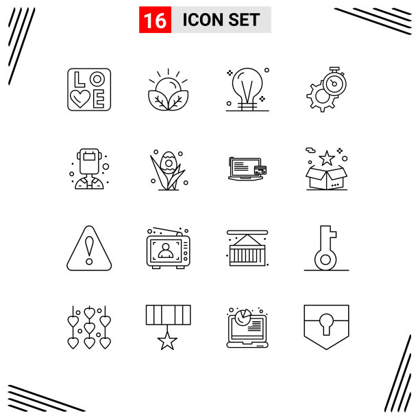 16大纲概念的网站，移动和应用程序图片下载