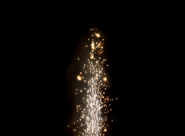 美丽的金色喷泉烟花图片下载