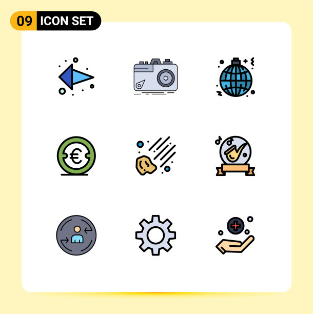 用户界面包9基本填充线平图片下载