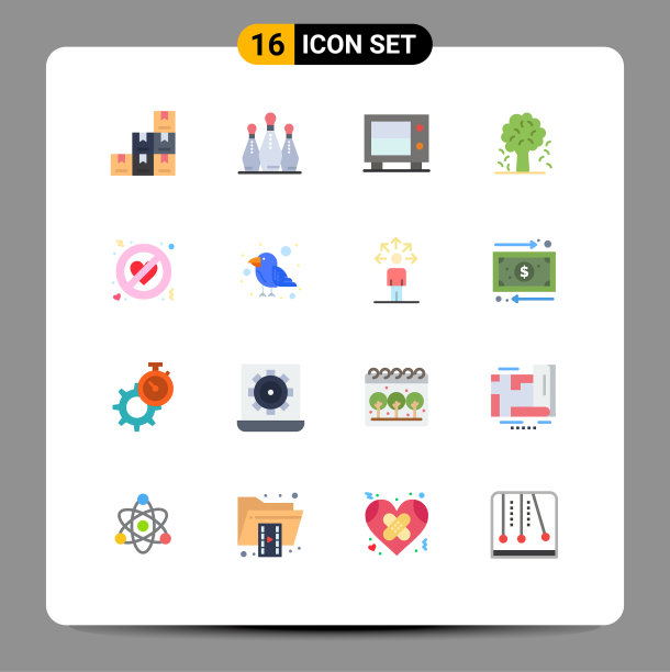 股票图标包16行符号和符号图片下载