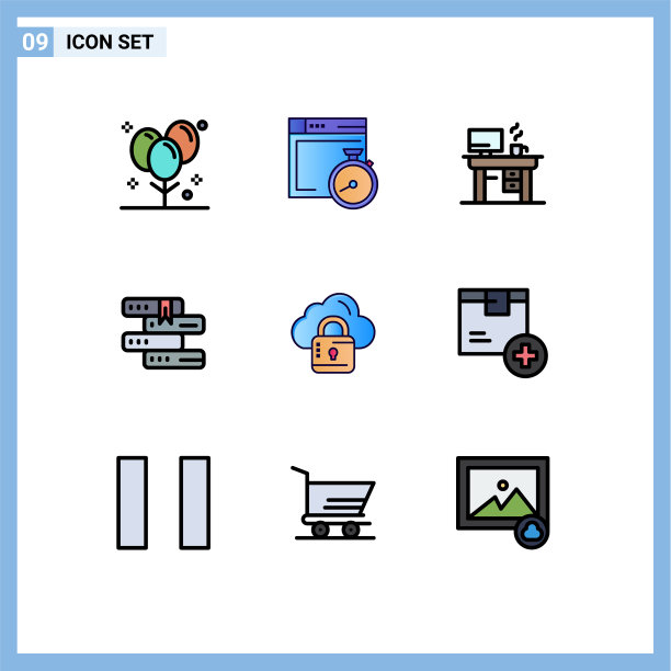 设置9商业填充线平面颜色包图片下载