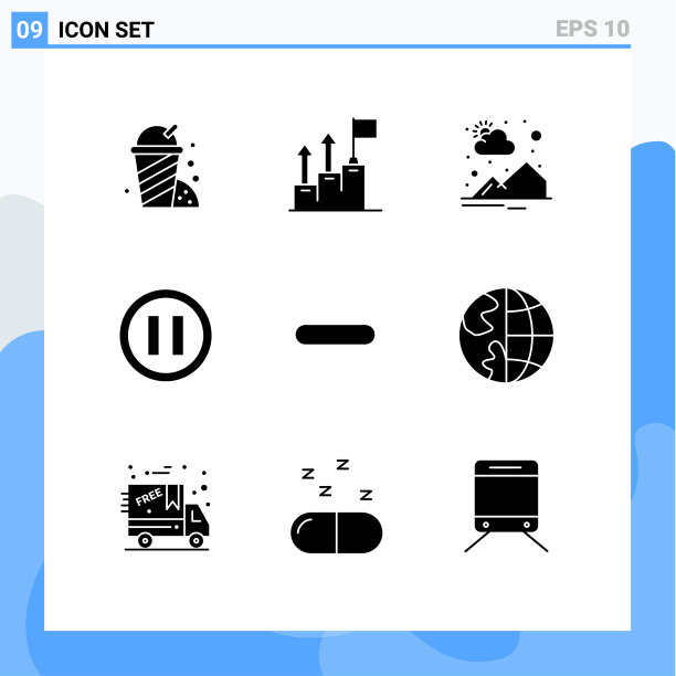 现代集9个立体字形和符号等图片下载