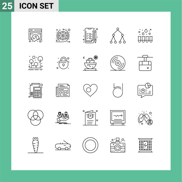 现代设25条线条和符号管等图片下载