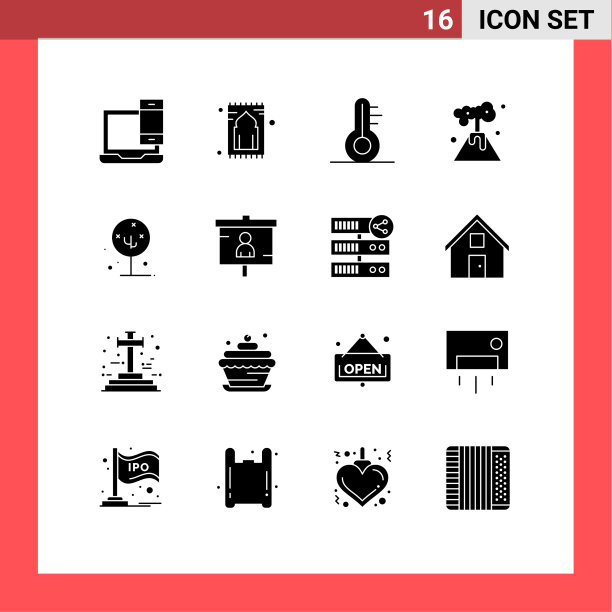 16 .用户界面实心字形包现代图片下载