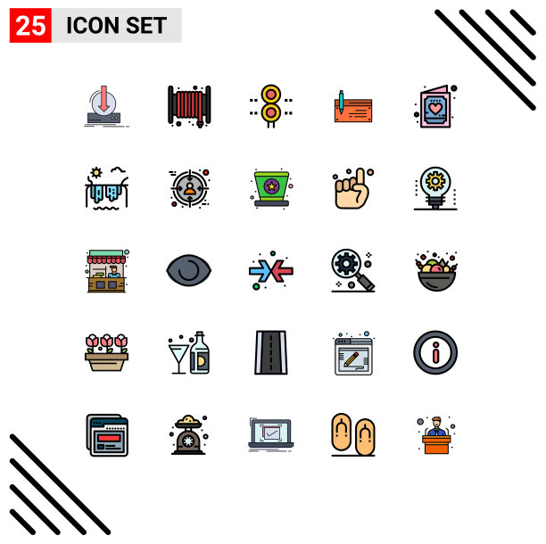 填充线平色包25通用图片下载