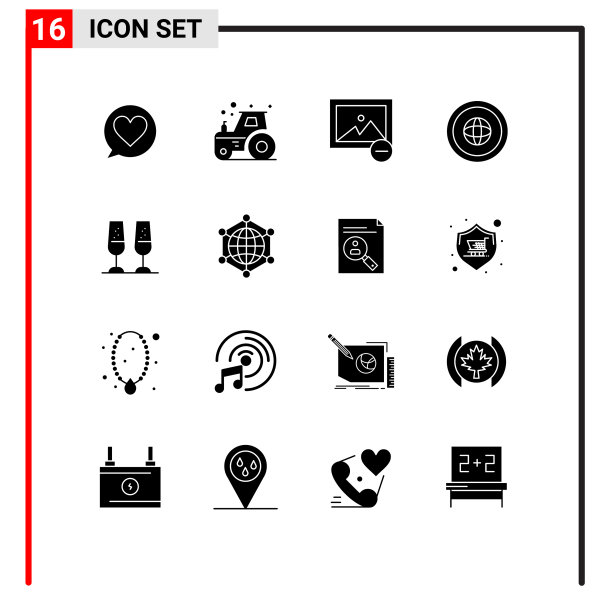 股票图标包16行符号和符号图片下载