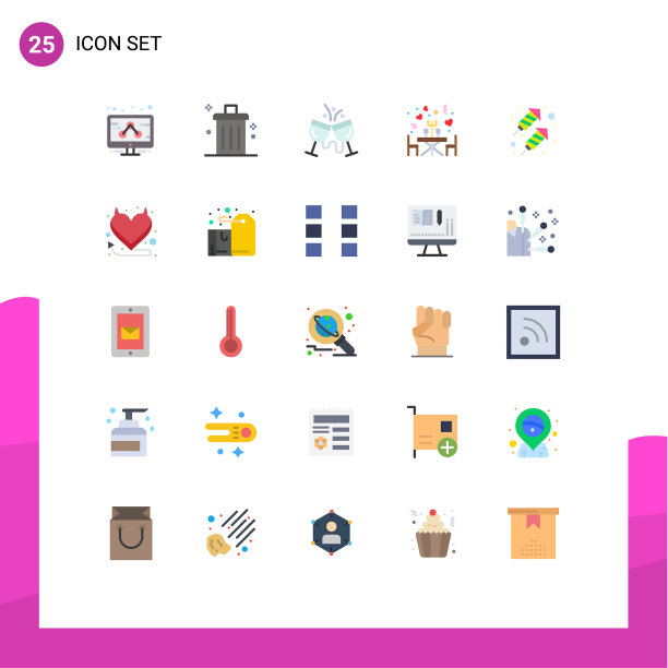 股票图标包25行符号和符号图片下载