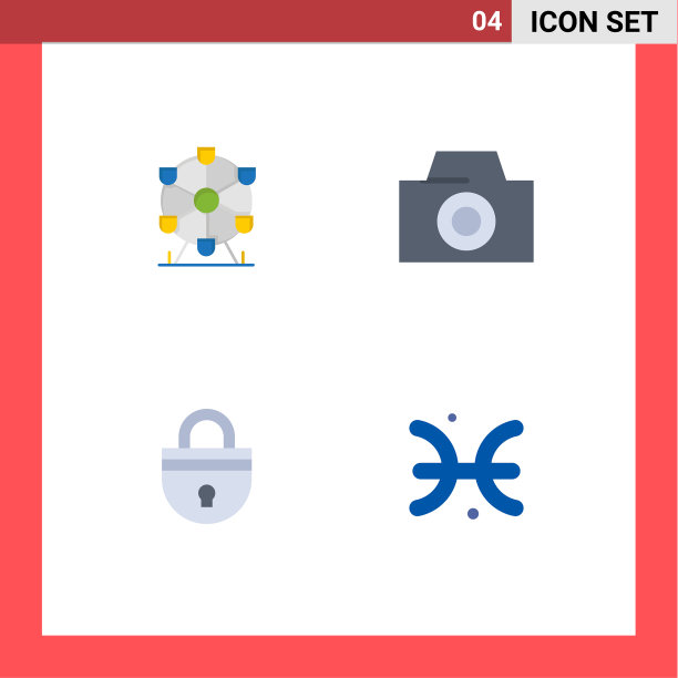 4创意图标的现代标志和符号图片下载