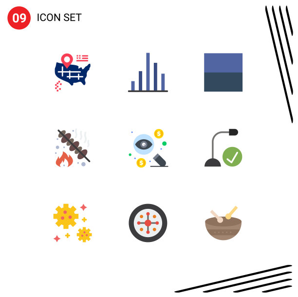 9 .创意图标的现代标志和符号图片下载