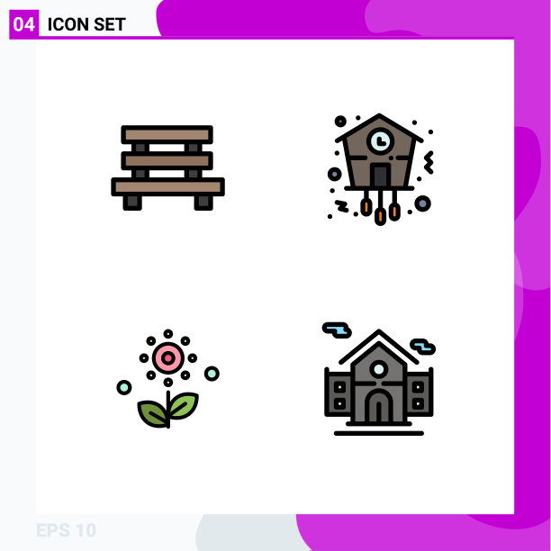 4创意图标的现代标志和符号图片下载