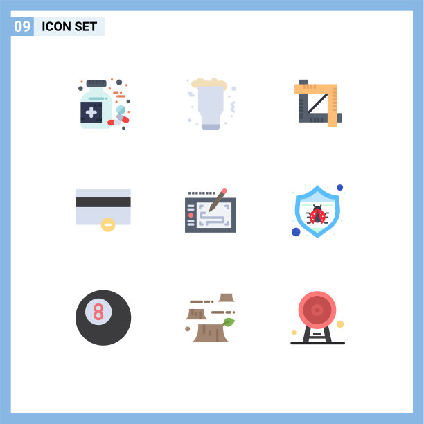 现代set 9 flat colors象形文字碑图片下载