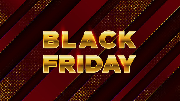 “黑色星期五”。豪华深色背景与金色文字。用于横幅，海报，标题网站。矢量图图片下载