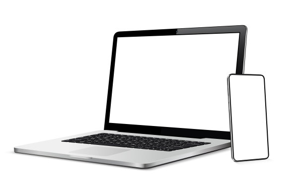 现代智能手机和笔记本电脑的空白触摸屏图片下载
