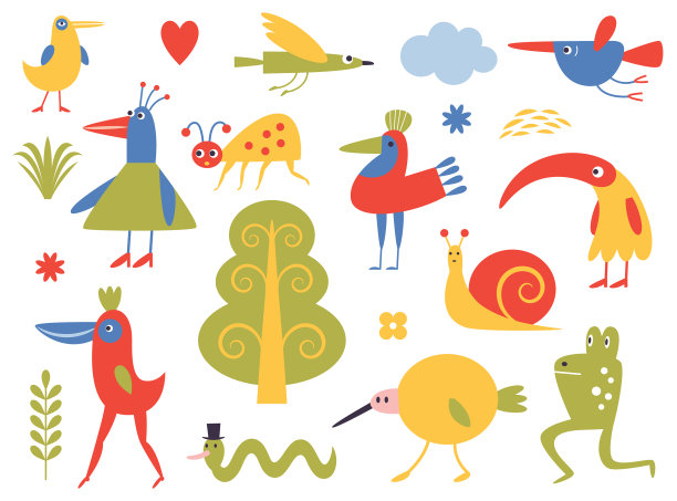 鸟类和奇异生物图片下载