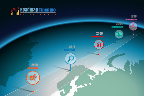 设计了业务路线图、时间线、信息图世界图片下载