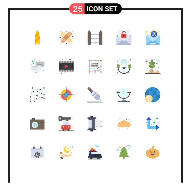 为电子邮件设置25种现代平面颜色图片下载