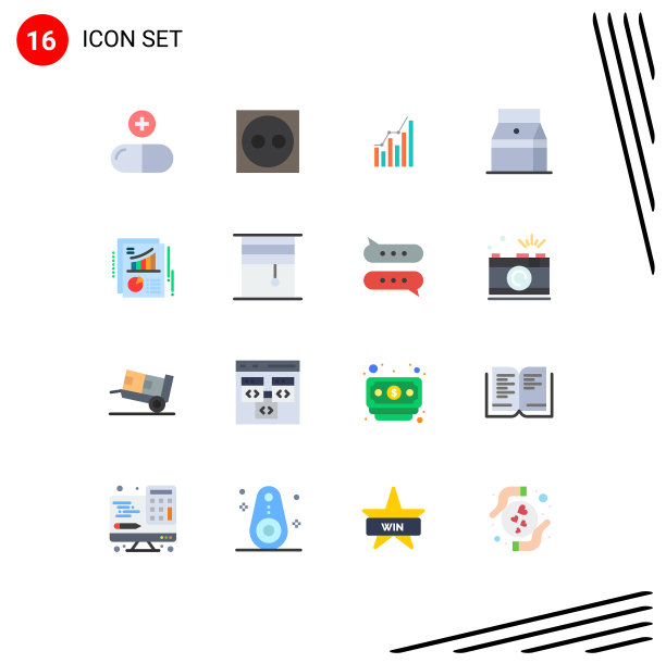 16个创意图标的现代标志和符号图片下载