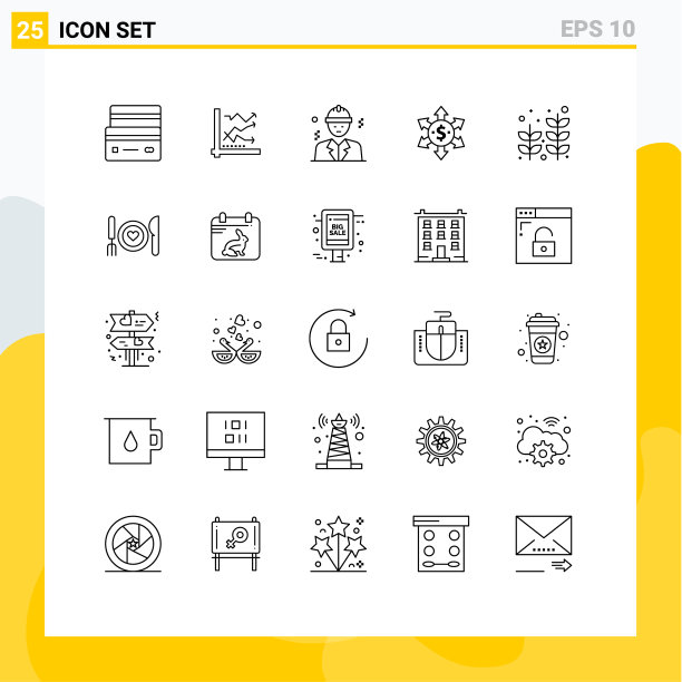 可编辑的线包25个简单的线箭头图片下载