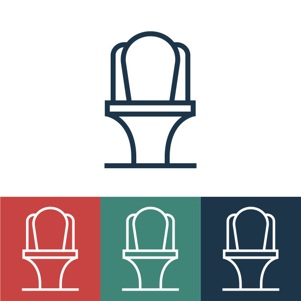 带有马桶的线性矢量图标图片下载